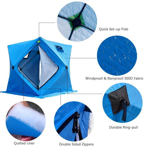 Ice Fishing Tent | 3-4 Persons | 2 Doors