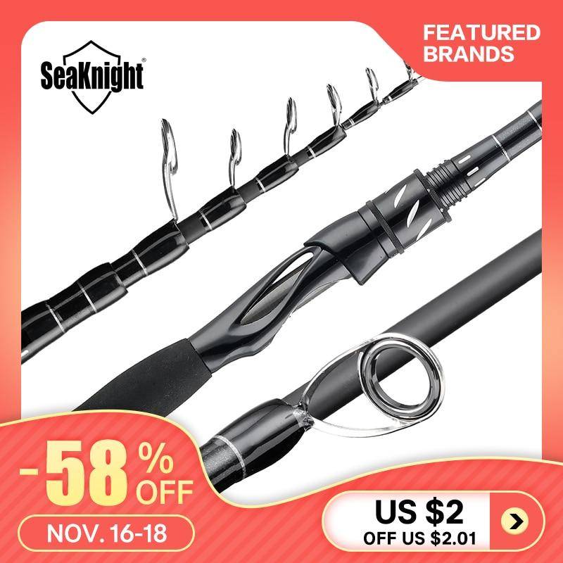 SeaKnight 2019 Sange II M MH 2.1M 2.4M Carbon Rod Telescopic Fishing Rod Casting Spinning Rod Travel Rod 7-25g 8-18LB Fishing