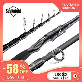 SeaKnight 2019 Sange II M MH 2.1M 2.4M Carbon Rod Telescopic Fishing Rod Casting Spinning Rod Travel Rod 7-25g 8-18LB Fishing