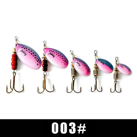 Image of FISH KING Spinner Bait 1pc 3.2g 4.3g 6.1g 9.6g 13.6g Fishing Lure Bass Hard Baits Spoon With Treble Hook Tackle High Quality