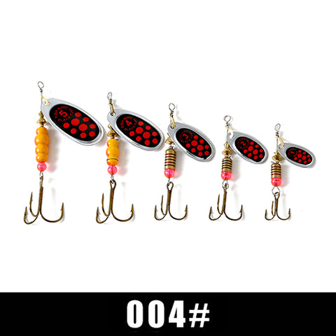 Image of FISH KING Spinner Bait 1pc 3.2g 4.3g 6.1g 9.6g 13.6g Fishing Lure Bass Hard Baits Spoon With Treble Hook Tackle High Quality