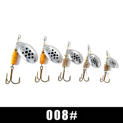 Image of FISH KING Spinner Bait 1pc 3.2g 4.3g 6.1g 9.6g 13.6g Fishing Lure Bass Hard Baits Spoon With Treble Hook Tackle High Quality