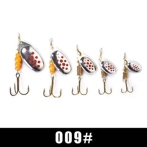 Image of FISH KING Spinner Bait 1pc 3.2g 4.3g 6.1g 9.6g 13.6g Fishing Lure Bass Hard Baits Spoon With Treble Hook Tackle High Quality