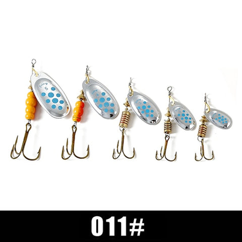 Image of FISH KING Spinner Bait 1pc 3.2g 4.3g 6.1g 9.6g 13.6g Fishing Lure Bass Hard Baits Spoon With Treble Hook Tackle High Quality