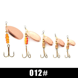 FISH KING Spinner Bait 1pc 3.2g 4.3g 6.1g 9.6g 13.6g Fishing Lure Bass Hard Baits Spoon With Treble Hook Tackle High Quality