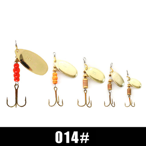 Image of FISH KING Spinner Bait 1pc 3.2g 4.3g 6.1g 9.6g 13.6g Fishing Lure Bass Hard Baits Spoon With Treble Hook Tackle High Quality