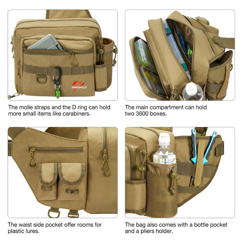 Piscifun Water-Resistant Sling Bag Water-Resistant