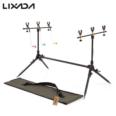 Image of Lixada Adjustable Retractable Carp Fishing Rod Pod Stand Holder