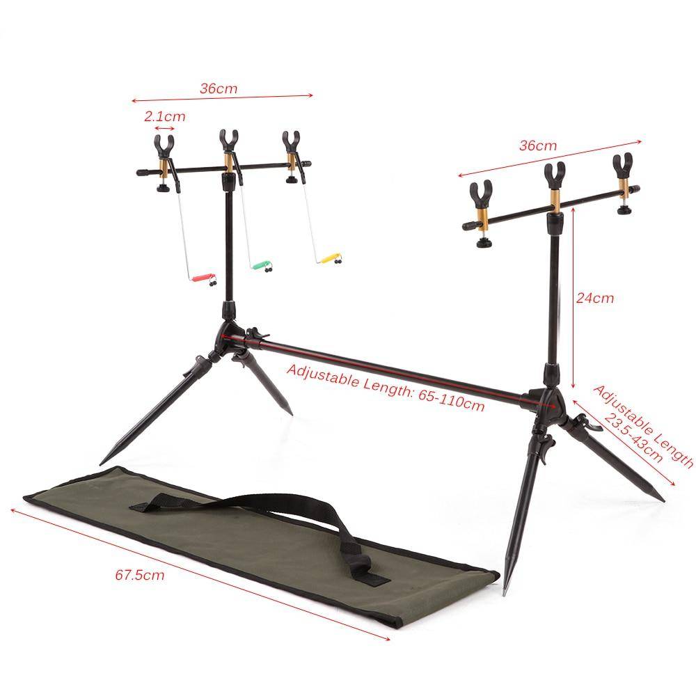 Lixada Adjustable Retractable Carp Fishing Rod Pod Stand Holder