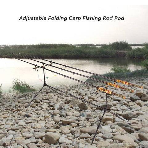 Image of Lixada Adjustable Retractable Carp Fishing Rod Pod Stand Holder