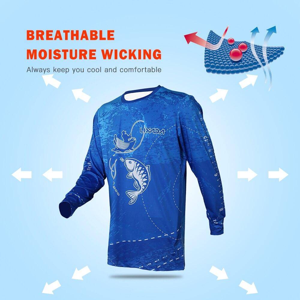 Lixada New style Fishing Clothing Vests Quick-Drying Anti-UV Jacket Sports Clothes Long Sleeve Fishing Clothing