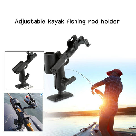 Image of 360 Degree Rotatable Rod Holder Bracket  for Boat ,Kayaking and Yacht Fishing