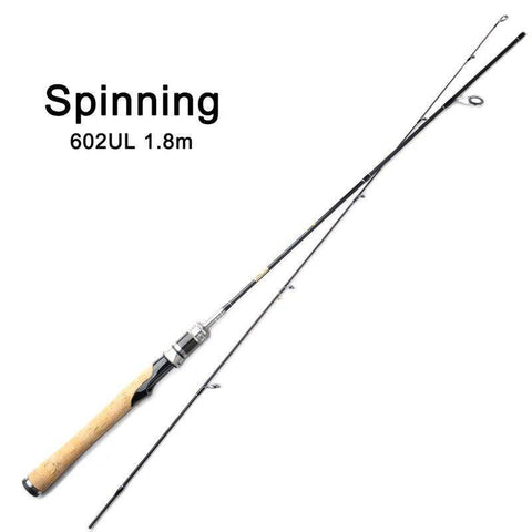 Image of JITAI Carbon Fishing Rods | Spinning and Casting | 2 Parts 70''(1.8m) 103gr/3.6oz