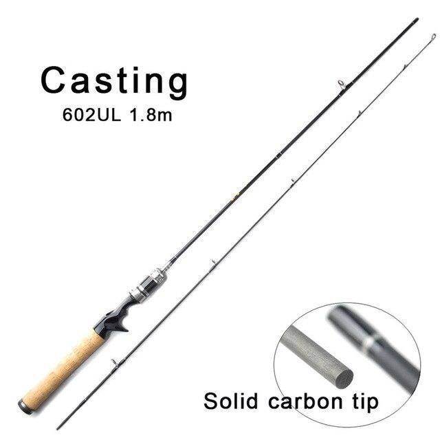 JITAI Carbon Fishing Rods | Spinning and Casting | 2 Parts 70''(1.8m) 103gr/3.6oz