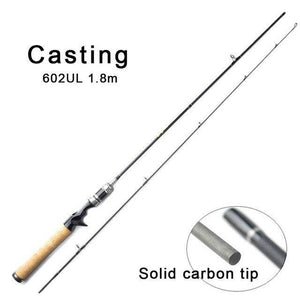 JITAI Carbon Fishing Rods | Spinning and Casting | 2 Parts 70''(1.8m) 103gr/3.6oz