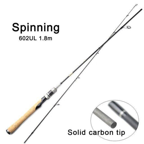 Image of JITAI Carbon Fishing Rods | Spinning and Casting | 2 Parts 70''(1.8m) 103gr/3.6oz