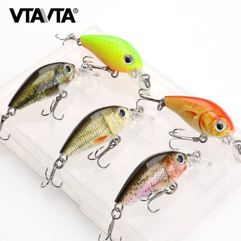 Image of VTAVTA Mini Wobblers Pike Fishing Lure 5pcs/lot