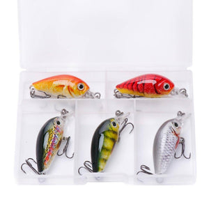 VTAVTA Mini Wobblers Pike Fishing Lure 5pcs/lot