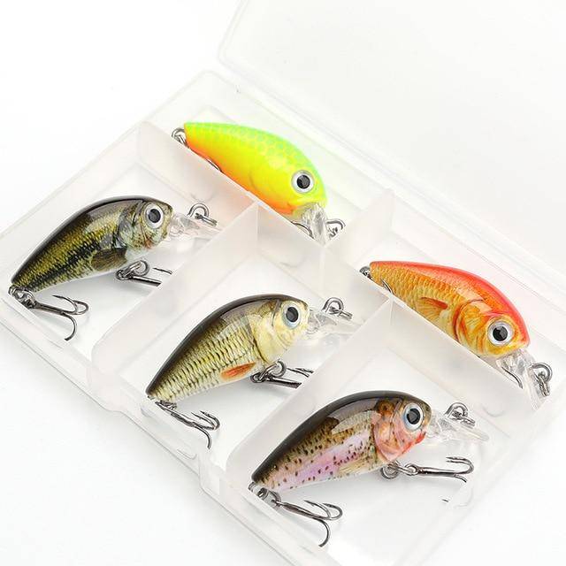VTAVTA Mini Wobblers Pike Fishing Lure 5pcs/lot
