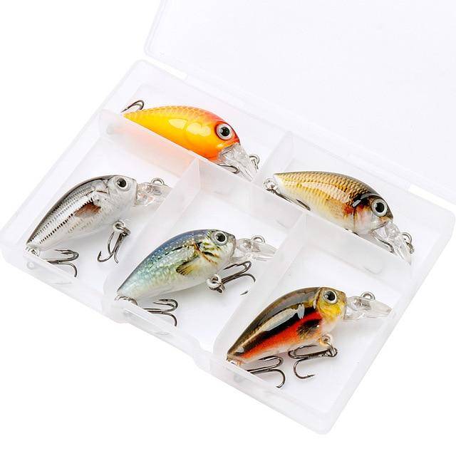 VTAVTA Mini Wobblers Pike Fishing Lure 5pcs/lot