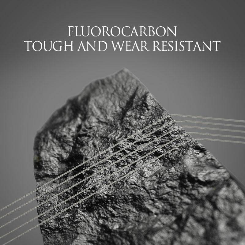 Linnhue 100% Fluorocarbon Carp Fishing Line |55 Yds (50m) | Invisible Sea Fishing Fluorocarbon Leader Line Clear