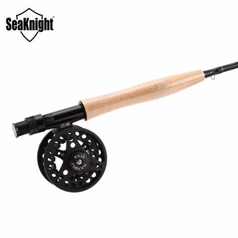 Image of SeaKnight Fly Fishing SET Combo 5/6 # 4 segments 2.7M Fly Fishing Rod + Full Metal Reel + Rod Bag  + Fly Lures + Box + Lines