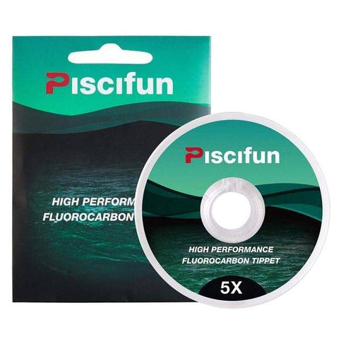 Image of Piscifun Fluorocarbon Fly Fishing Tippet 33yd(30M)|Low Visibility| 0X-6X