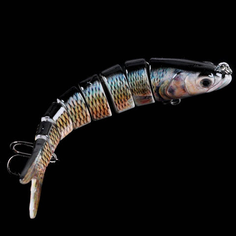 Image of Piscifun Hard Fishing Lure 14CM/5.51'' 27g/0.95oz | Multi Jointed 3D Eyes Lure | 8-Segment Hard Lure Crankbait With 2 Hook Fishing Baits