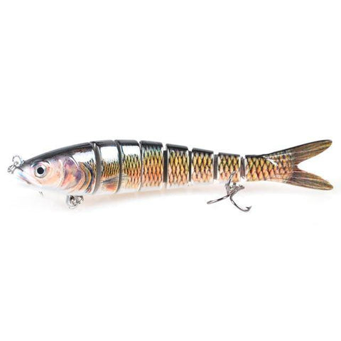 Image of Piscifun Hard Fishing Lure 14CM/5.51'' 27g/0.95oz | Multi Jointed 3D Eyes Lure | 8-Segment Hard Lure Crankbait With 2 Hook Fishing Baits