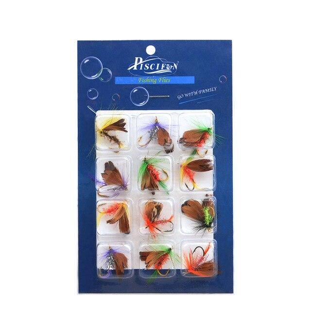 Piscifun 12pcs Dry Flies Fly Fishing Flies Kit