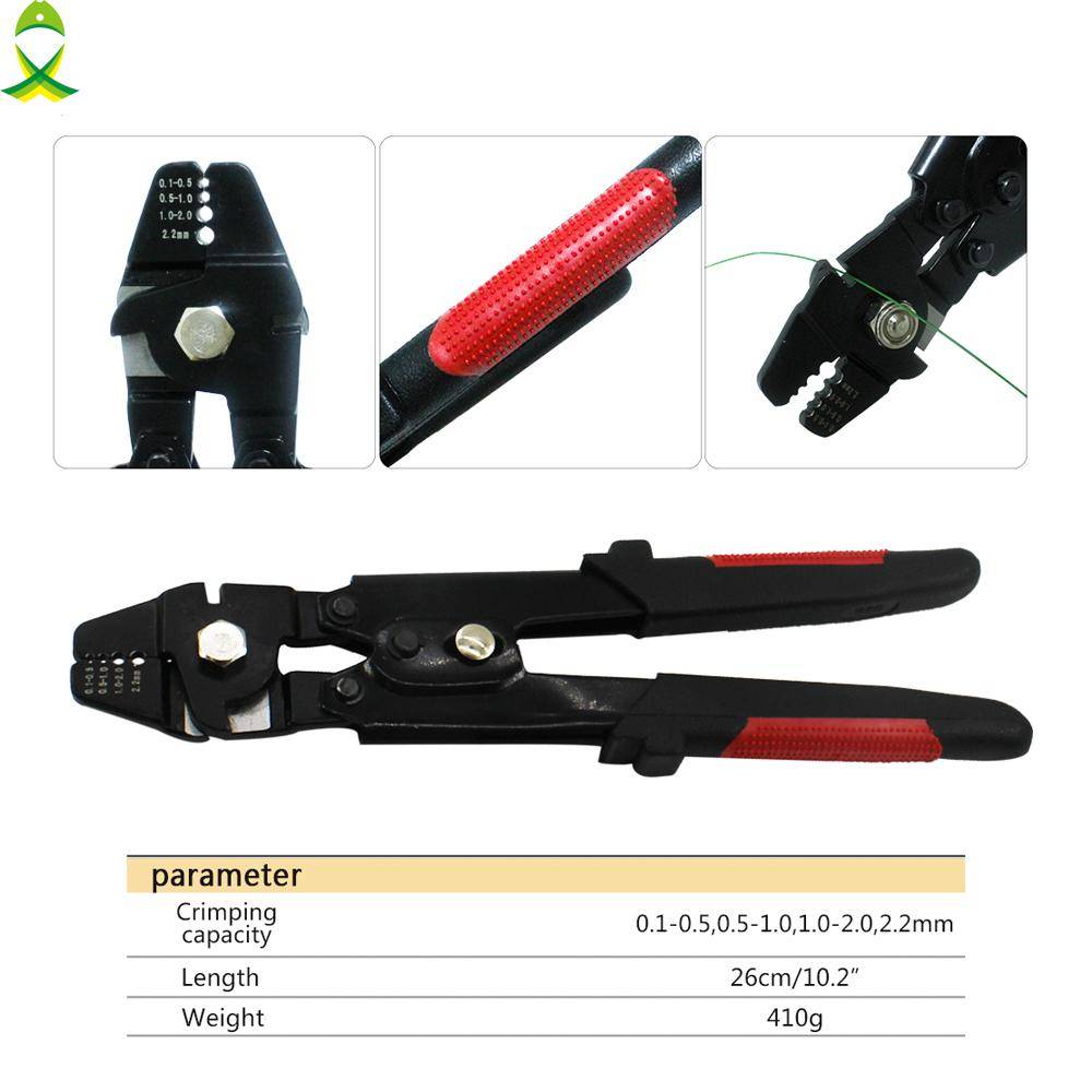 Heavy Duty Fishing Crimping Pliers + 500 pieces Crimp Sleeves