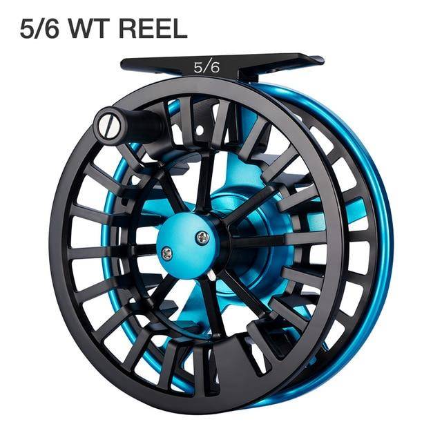 Piscifun AOKA Fly Fishing Reel | 5/6 7/8  Weights |  Right and Left Handed | Cork/Teflon Disc Drag System | Oversized Handle