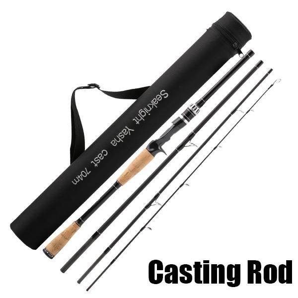 SeaKnight Yasha 704M 2.1M 2.4M 2.7M Lure Fishing Rod Casting Spinning Rod Lure W. 10-30g 12-25LB 4 Sections Pole 65cm Bag Tube