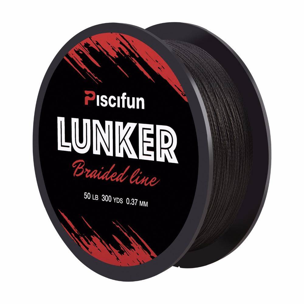 Piscifun Lunker 300 yd (274M) Multifilament Braided Fishing Line | 0.06-0.5mm | 4 Strands 6-80lb | Strong  PE Fiber