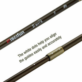 Piscifun 4-Pieces Fly Fishing Rod | Carbon Fiber | Length - 8'6'' ; 9' | Line Weight WT | Ceramic Inserts |