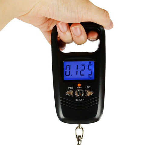 Image of Mini Digital Fishing Scale | Capacity: 110 lb (50kg) | Units: kg, lb, oz,jin