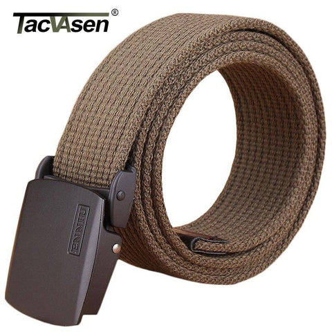 Image of TACVASEN Men SWAT Equipment Army Paintball Belt Military Combat Belt Men's Tactical Belts Canvas Waistband TD-BLL-007