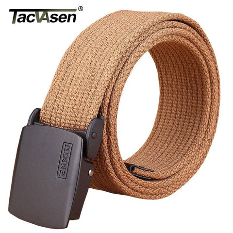 Image of TACVASEN Men SWAT Equipment Army Paintball Belt Military Combat Belt Men's Tactical Belts Canvas Waistband TD-BLL-007