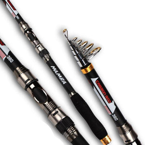 MAMBA CARBON Telescopic Spinning Fishing Rod | Carbon Fiber | 6'10''| 7'10''| 8'10''| 9'10" | 11'9'' |