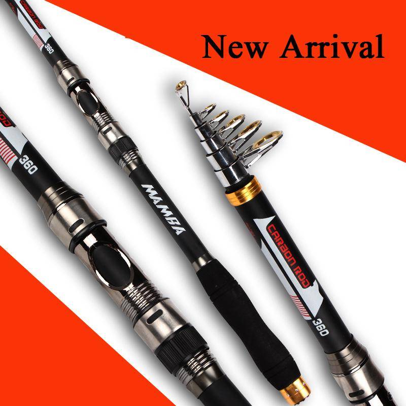 MANBA CARBON FIBER ROD Best Quality Telescopic spinning rods fishing Carbon Fiber fishing rod pole 2.1m / 2.4m / 2.7m/3.0m//3.6m