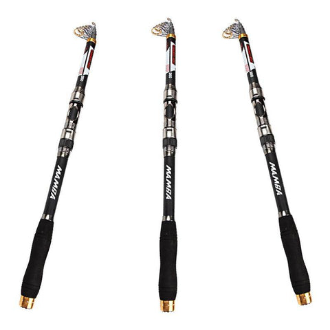 Image of MANBA CARBON FIBER ROD Best Quality Telescopic spinning rods fishing Carbon Fiber fishing rod pole 2.1m / 2.4m / 2.7m/3.0m//3.6m