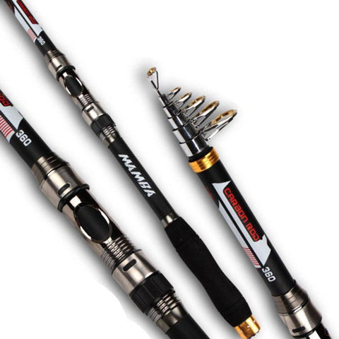 Image of MANBA CARBON FIBER ROD Best Quality Telescopic spinning rods fishing Carbon Fiber fishing rod pole 2.1m / 2.4m / 2.7m/3.0m//3.6m