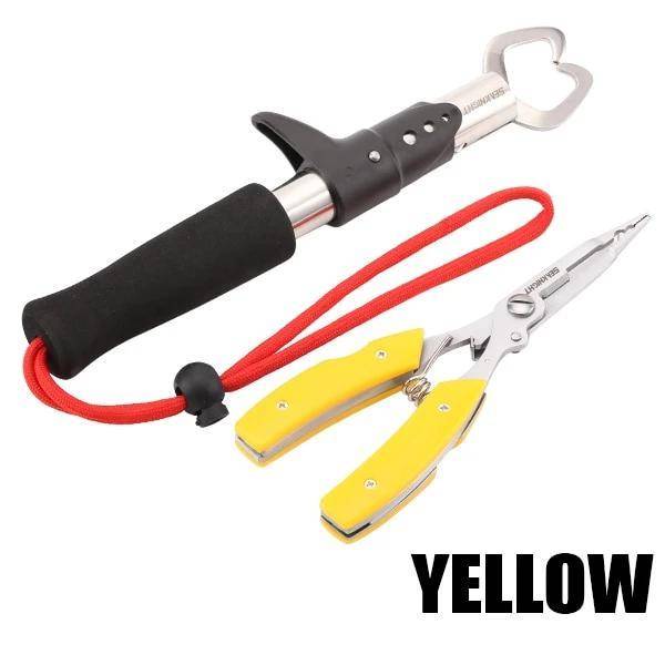 Set Fishing Grip Gripper & Line Cutters Fishing Pliers with Bag