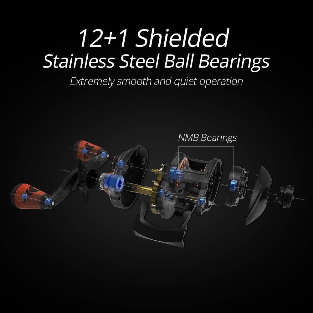 KastKing Speed Demon Pro Baitcasting Reel | 9.3:1  Gear Ratio 12+1 BB | Magnetic Brake, 13.2 lb Max Drag | Saltwater or Freshwater Ready