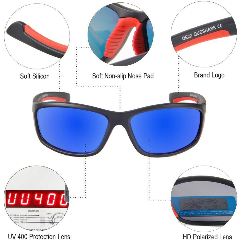Queshark Men's Fishing Polarized Sunglasses