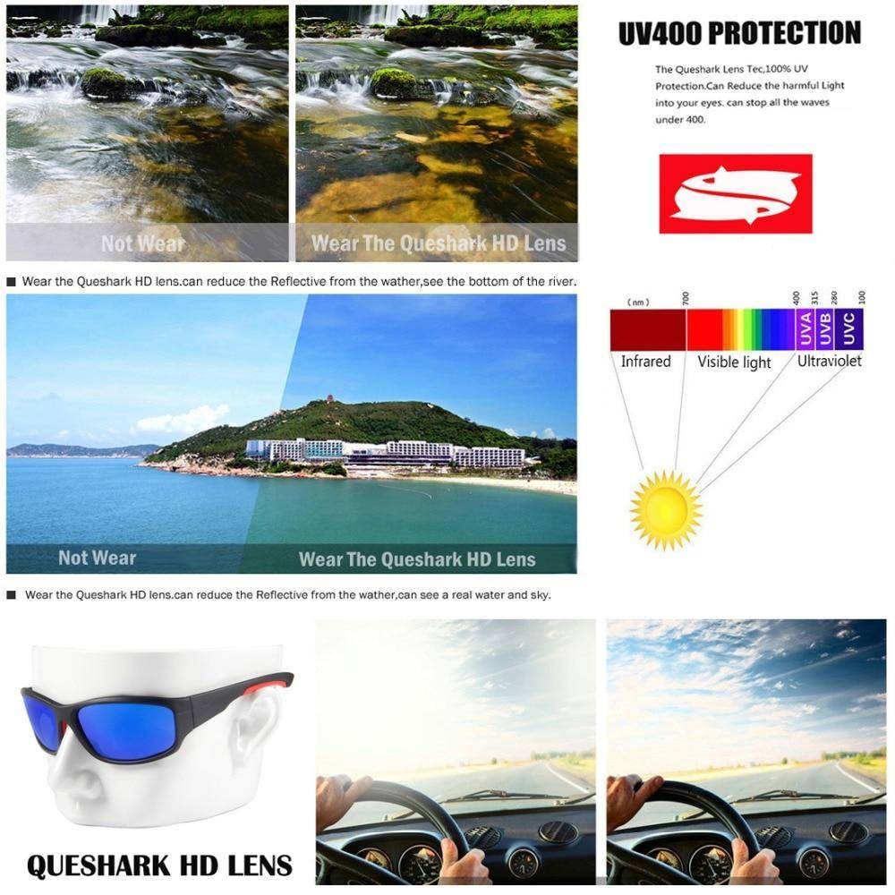 Queshark Men's Fishing Polarized Sunglasses