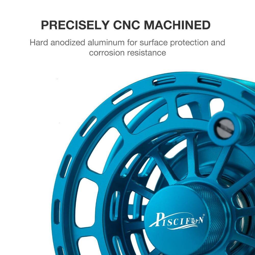 Piscifun Platte Blue Fly Fishing Reel | 3/4 5/6 7/8 9/10  Weights |  Right and Left Handed | Large Arbor