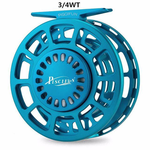 Image of Piscifun Platte Blue Fly Fishing Reel | 3/4 5/6 7/8 9/10  Weights |  Right and Left Handed | Large Arbor