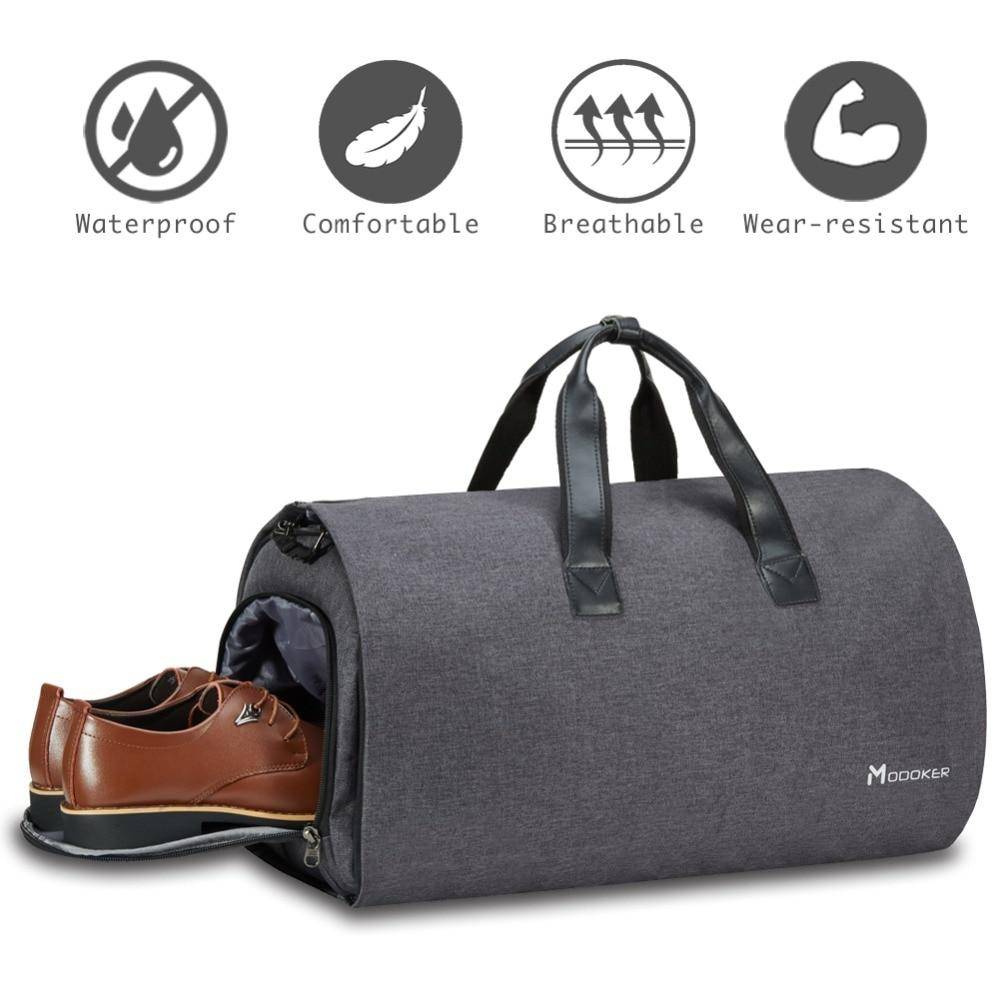 Modoker New Travel Garment Bag Shoulder Strap Duffel Bag Business Fashion Carry on Hanging Clothing Multiple Pockets