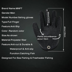 Professional Catch Fish Glove witch Magnet Release |  Left Hand Orientation